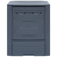 Vidaxl Vrtni kompostnik 60x60x73 cm 260 L siv