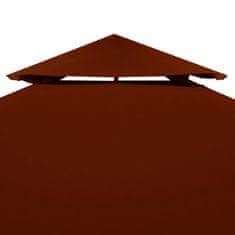 Vidaxl Streha za paviljon 2-delna 310 g/m2 3x3 m terakota