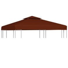 Vidaxl Streha za paviljon 2-delna 310 g/m2 3x3 m terakota