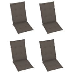 Vidaxl Blazine za vrtne stole 4 kosi taupe 120x50x3 cm blago
