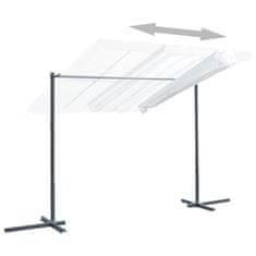 Vidaxl Paviljon z nagibno drsno streho 350x253x196 cm krem