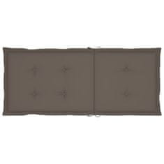 Vidaxl Blazine za vrtne stole 4 kosi taupe 120x50x3 cm blago