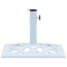 Vidaxl Stojalo za senčnik belo 12 kg 49 cm lito železo