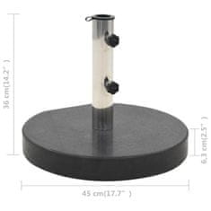 shumee Podstavek za senčnik granit 30 kg okrogel črn