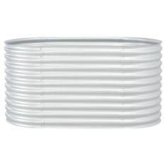 Vidaxl Visoka greda 160x80x81 cm pocinkano jeklo srebrna