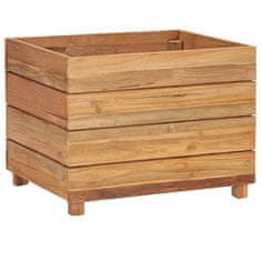 Vidaxl Visoka greda 50x40x38 cm reciklirana tikovina in jeklo