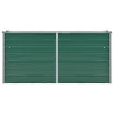 Vidaxl Visoka greda iz pocinkanega jekla 160x40x77 cm zelene barve