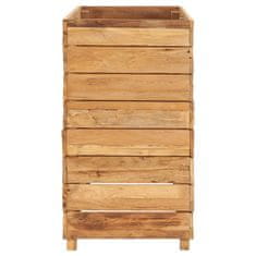 Vidaxl Visoka greda 100x40x72 cm reciklirana tikovina in jeklo