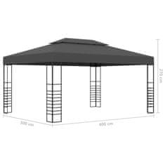 Vidaxl Paviljon 3x4 m antraciten