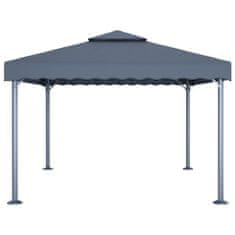 Vidaxl Paviljon 400x300 cm antraciten aluminij