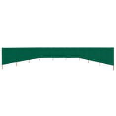 Vidaxl 9-panelni vetrobran tkanina 1200x80 cm zelen