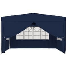 Greatstore Profesionalen vrtni šotor s stranicami 4x4 m moder 90 g/m2