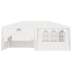 shumee Profesionalni šotor za zabavo s stranicami 4 x 6 m bel 90 gsm