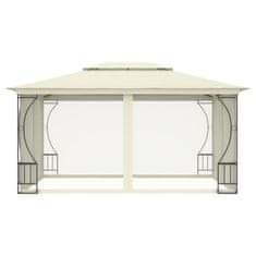 Vidaxl Paviljon z zavesami 300x400x265 cm krem