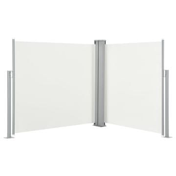 Vidaxl Zložljiva stranska tenda krem 120x600 cm