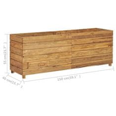 Vidaxl Visoka greda 150x40x55 cm reciklirana tikovina in jeklo