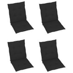 Vidaxl Blazine za vrtne stole 4 kosi črne 100x50x3 cm oxford tkanina