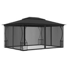 Vidaxl Paviljon z zavesami 300x400x265 cm antraciten