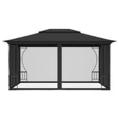 Vidaxl Paviljon z zavesami 300x400x265 cm antraciten