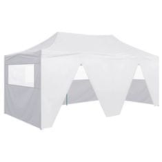Greatstore Profesionalen zložljiv vrtni šotor s 4 stranicami 3x6 m bel