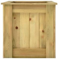 Vidaxl Dvignjeno cvetlično korito 100x50x50 cm impregnirana borovina