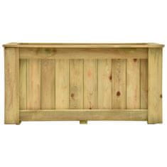 Vidaxl Dvignjeno cvetlično korito 100x50x50 cm impregnirana borovina