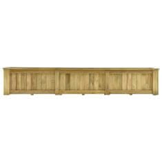 Vidaxl Dvignjeno cvetlično korito 291x50x50 cm impregnirana borovina