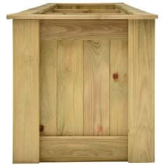 Vidaxl Dvignjeno cvetlično korito 291x50x50 cm impregnirana borovina