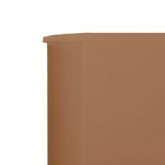 Vidaxl 5-panelni vetrobran tkanina 600x80 cm taupe