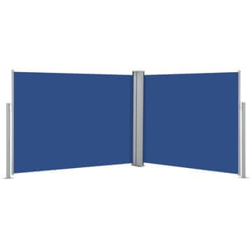 Vidaxl Zložljiva stranska tenda modra 140x1000 cm
