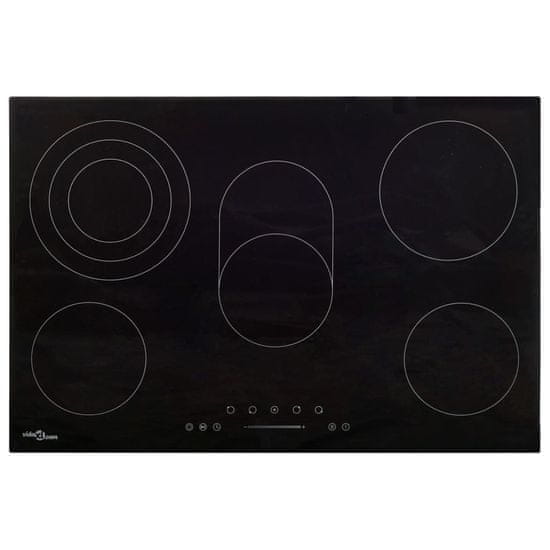 shumee Keramična kuhalna plošča s 5 gorilniki na dotik 90 cm 8500 W