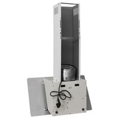 Vidaxl Kuhinjska napa 60 cm jeklo in kaljeno steklo bela