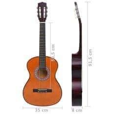 Vidaxl Klasična kitara za otroke in začetnike 8-delni komplet 3/4 36"
