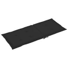 Vidaxl Blazine za vrtne stole 4 kosi črne 120x50x4 cm