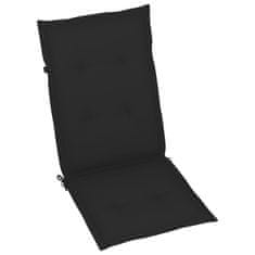 Vidaxl Blazine za vrtne stole 4 kosi črne 120x50x4 cm