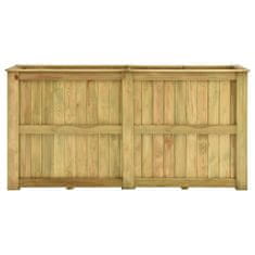Vidaxl Dvignjeno cvetlično korito 196x50x100 cm impregnirana borovina