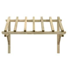 Vidaxl Nadstrešek za vrata 200x100x100 cm trdna borovina