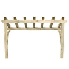 Vidaxl Nadstrešek za vrata 200x100x100 cm trdna borovina