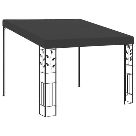 Vidaxl Paviljon za namestitev na steno 3x3x2,5 m antraciten