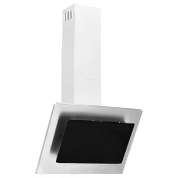 Vidaxl Kuhinjska napa 60 cm nerjaveče jeklo in kaljeno steklo srebrna