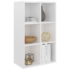 Vidaxl Knjižna omara/komoda visok sijaj bela 66x30x97,8 cm iverna pl.
