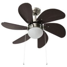 shumee Stropni ventilator z lučjo 76 cm temno rjav