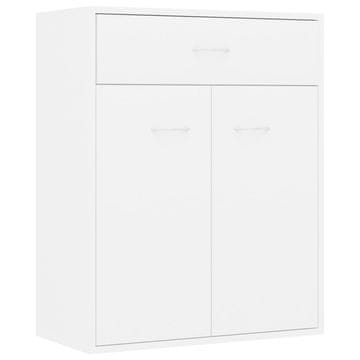 Vidaxl Komoda bela 60x30x75 cm iverna plošča