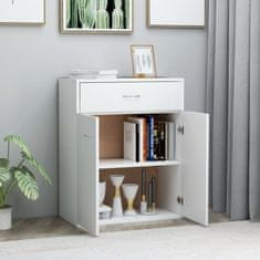 Vidaxl Komoda bela 60x30x75 cm iverna plošča