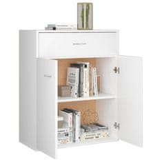 Vidaxl Komoda bela 60x30x75 cm iverna plošča