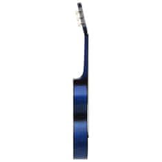 Vidaxl Klasična kitara za začetnike in otroke modra 1/2 34"