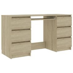 Vidaxl Pisalna miza sonoma hrast 140x50x77 cm iverna plošča