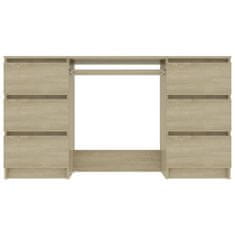 Vidaxl Pisalna miza sonoma hrast 140x50x77 cm iverna plošča