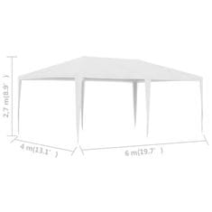 Vidaxl Vrtni šotor 4x6 m bel