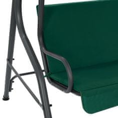 Vidaxl Vrtna gugalnica zelena 170x110x153 cm blago